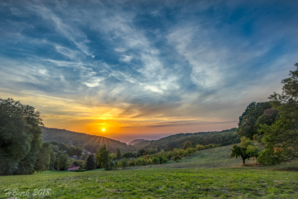 Sonnenuntergang mit Weitwinkel