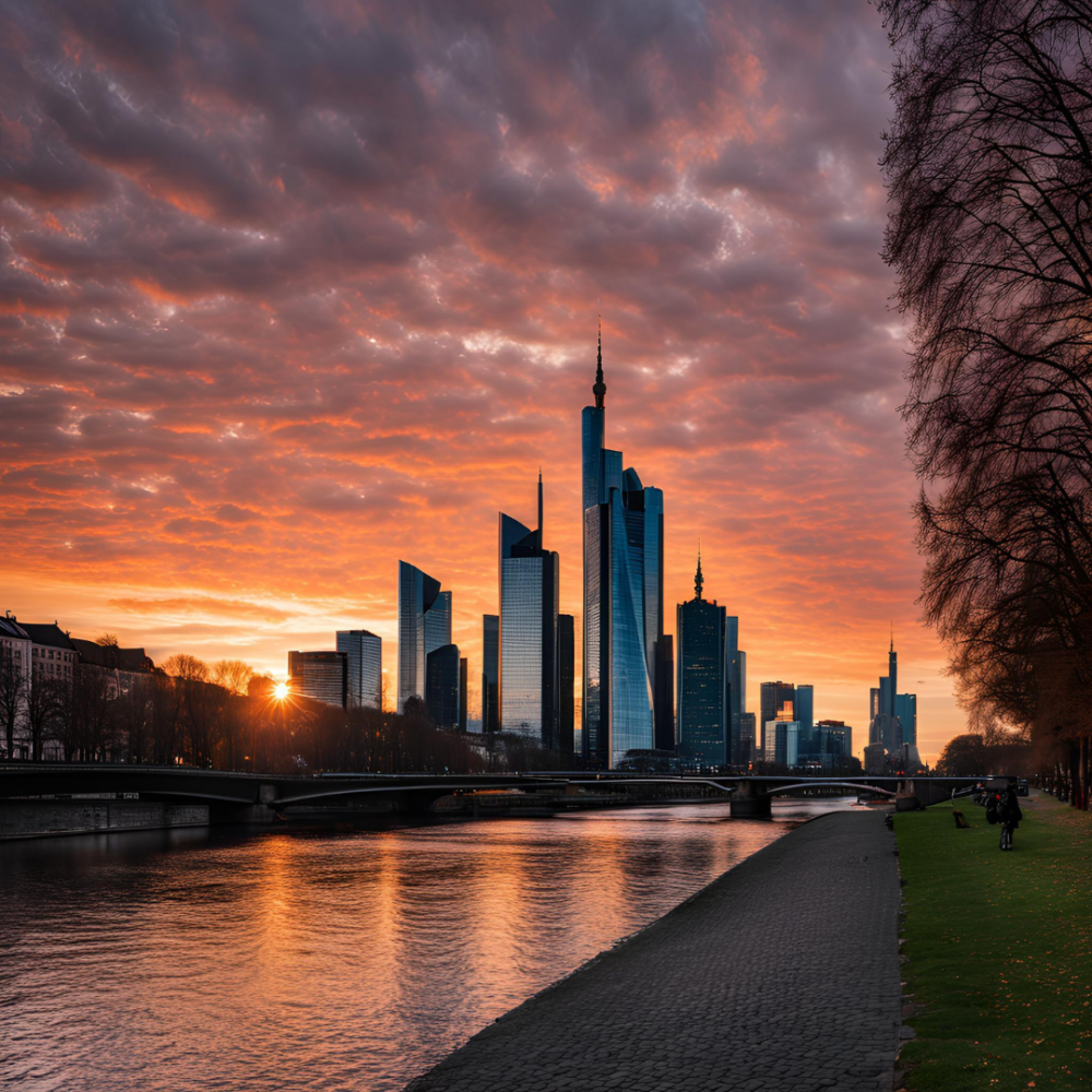 Frankfurt am Main Skyline – Ein faszinierender Blick auf die Mainmetropole